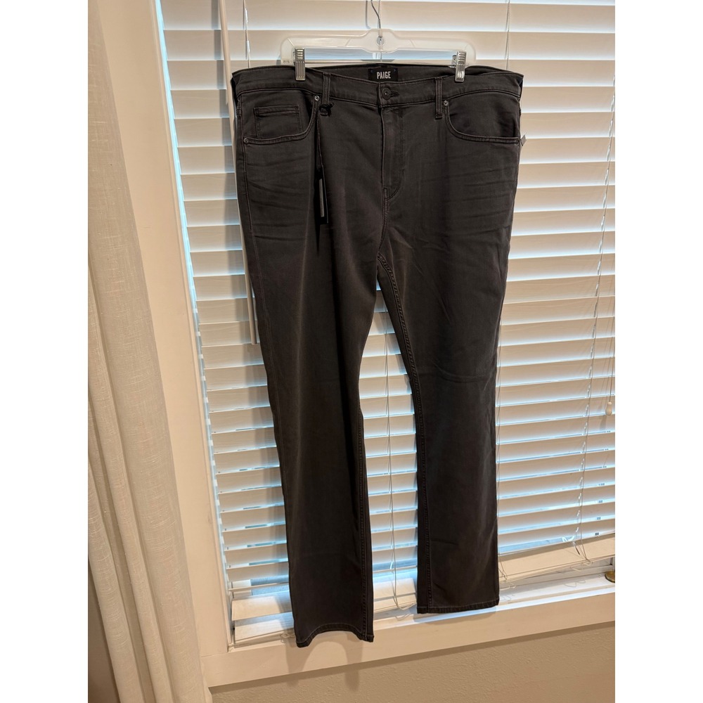 PAIGE Federal Slim Straight Jeans Mens 40 Charcoal Gray Transcend NWT